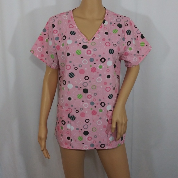 SB Scrubs Tops - Circle Cirlce Dot Dot Scrub Top Size Small
